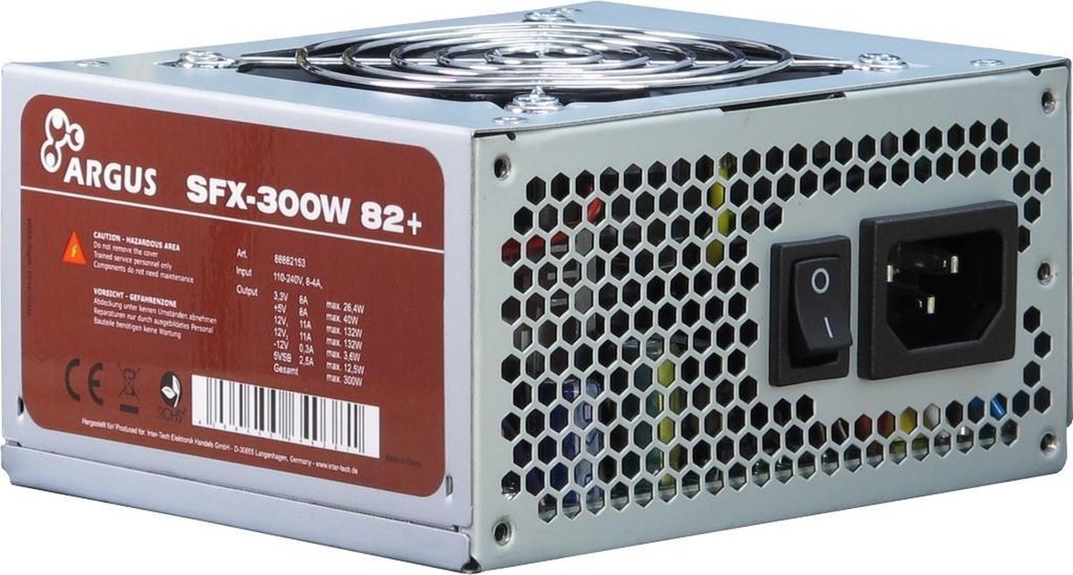 Inter-Tech Argus SFX-300W 82+ Strømforsyning - 300 Watt - 80 mm - 80 Plus White certified