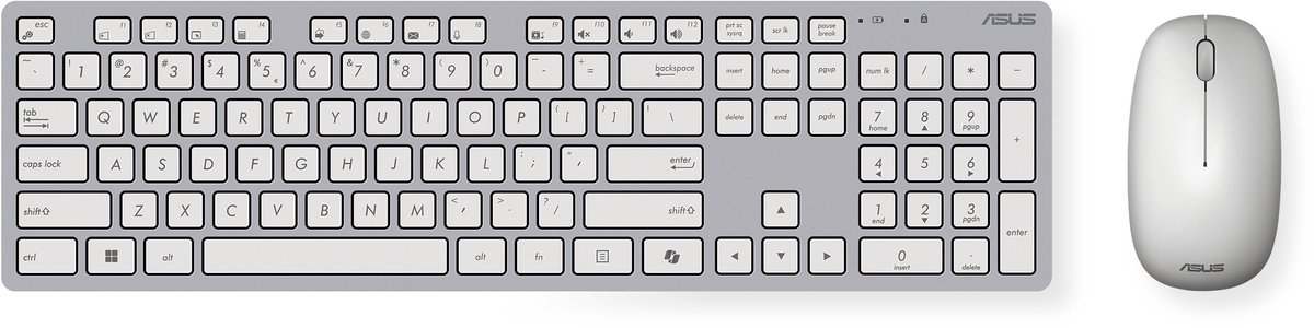 ASUS W5000 - Tastatur & Mus sæt - Tysk - Hvid