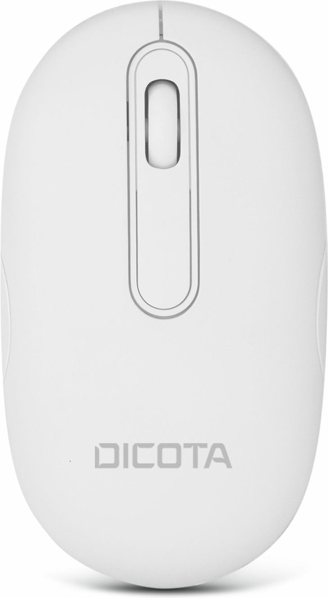 Dicota Bluetooth Mouse DESKTOP - Bluetooth/2.4GHz | Rechargeable | 800-1600 DPI | White - Mus - Optisk - 3 knapper - Hvid