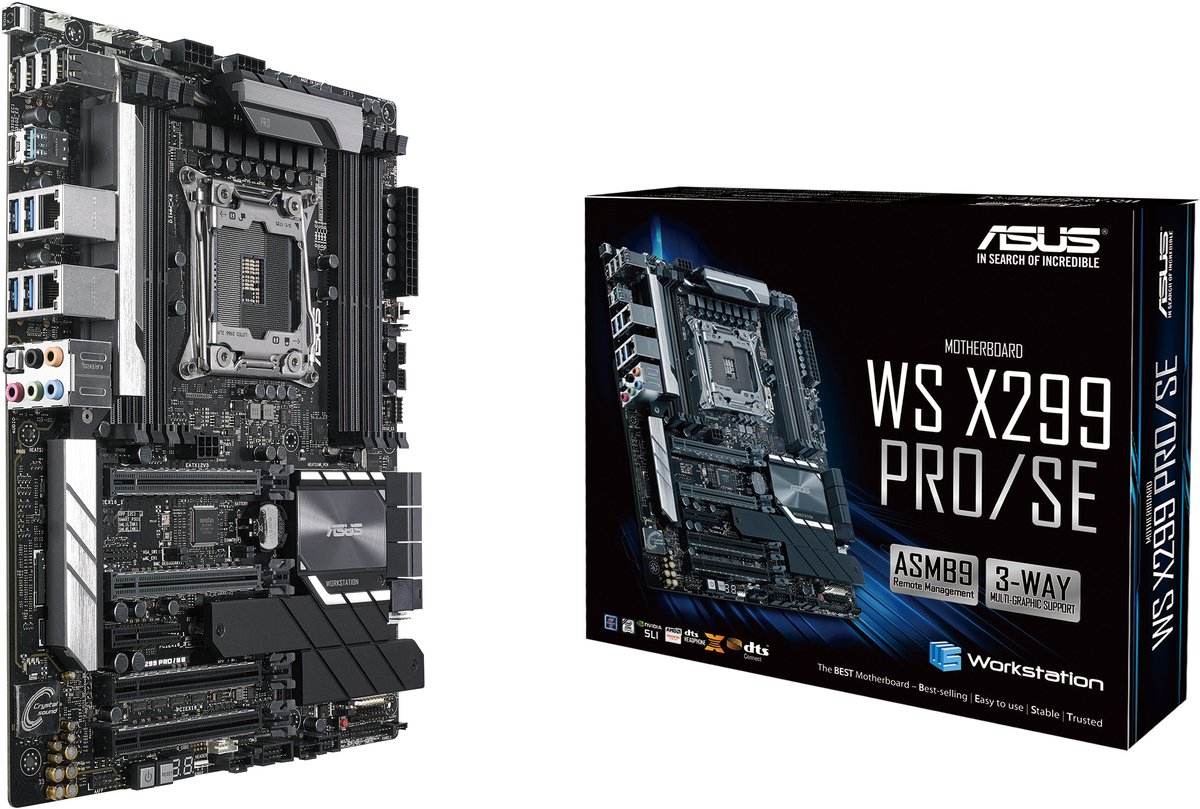 ASUS WS X299 PRO/SE Bundkort - Intel X299 - Intel LGA2066 - DDR4 RAM - ATX
