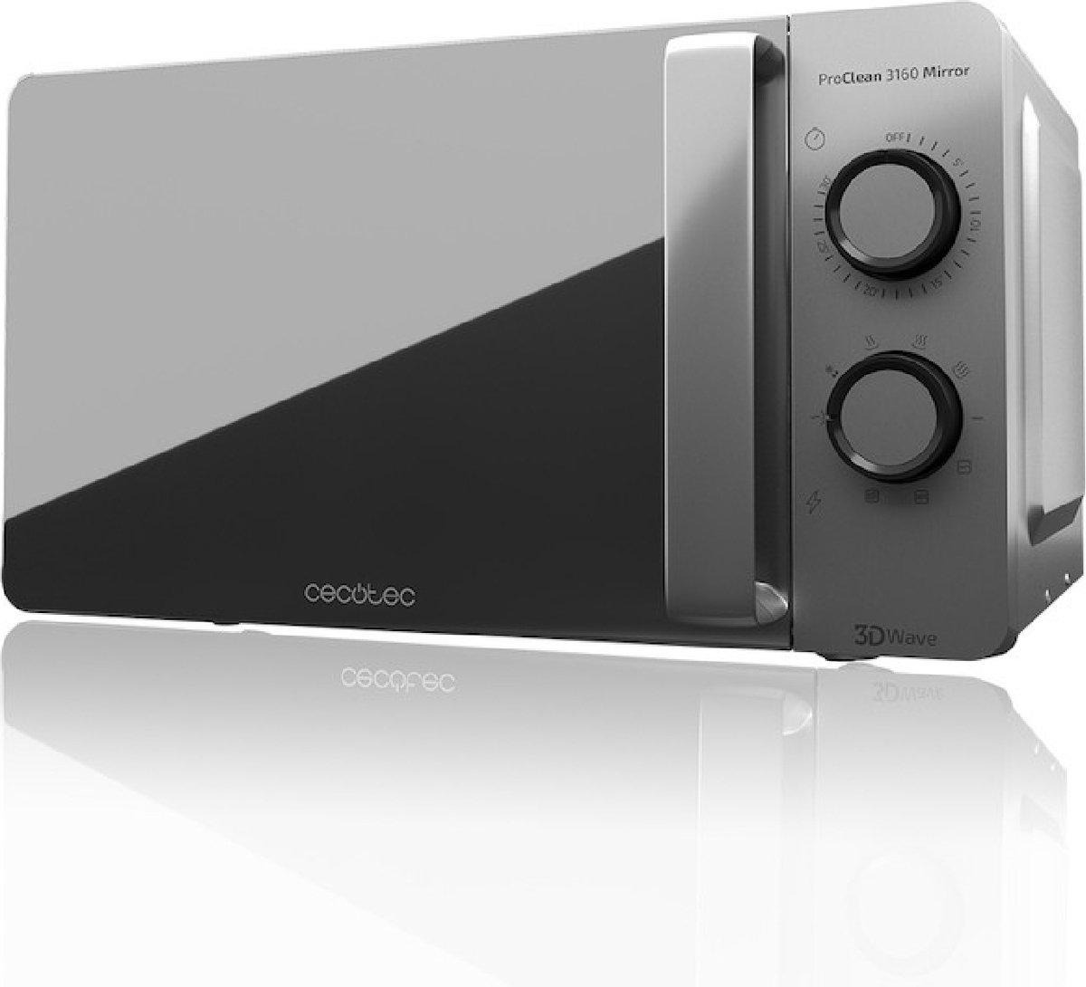 Cecotec ProClean 3160 Mirror Encimera Microondas con grill 20 L 700 W Gris
