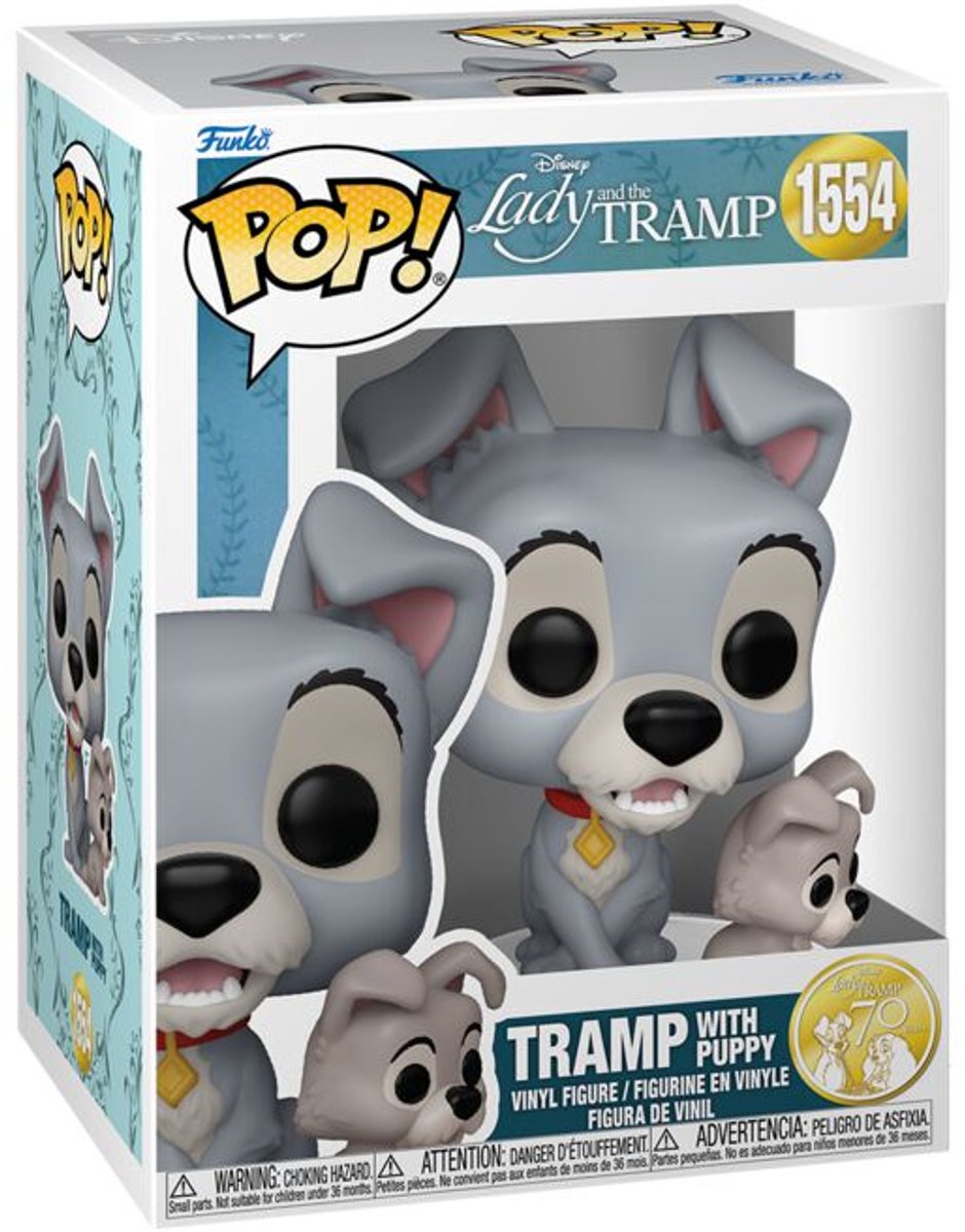 Funko! - Pop! Disney: Lady and the Tramp - Tramp with Puppy 10cm - Figur