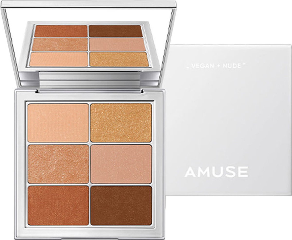 Amuse, Eye Vegan Sheer Palette, 01 Sheer Nude, 1,6 g (0,05 Unzen) jeder white