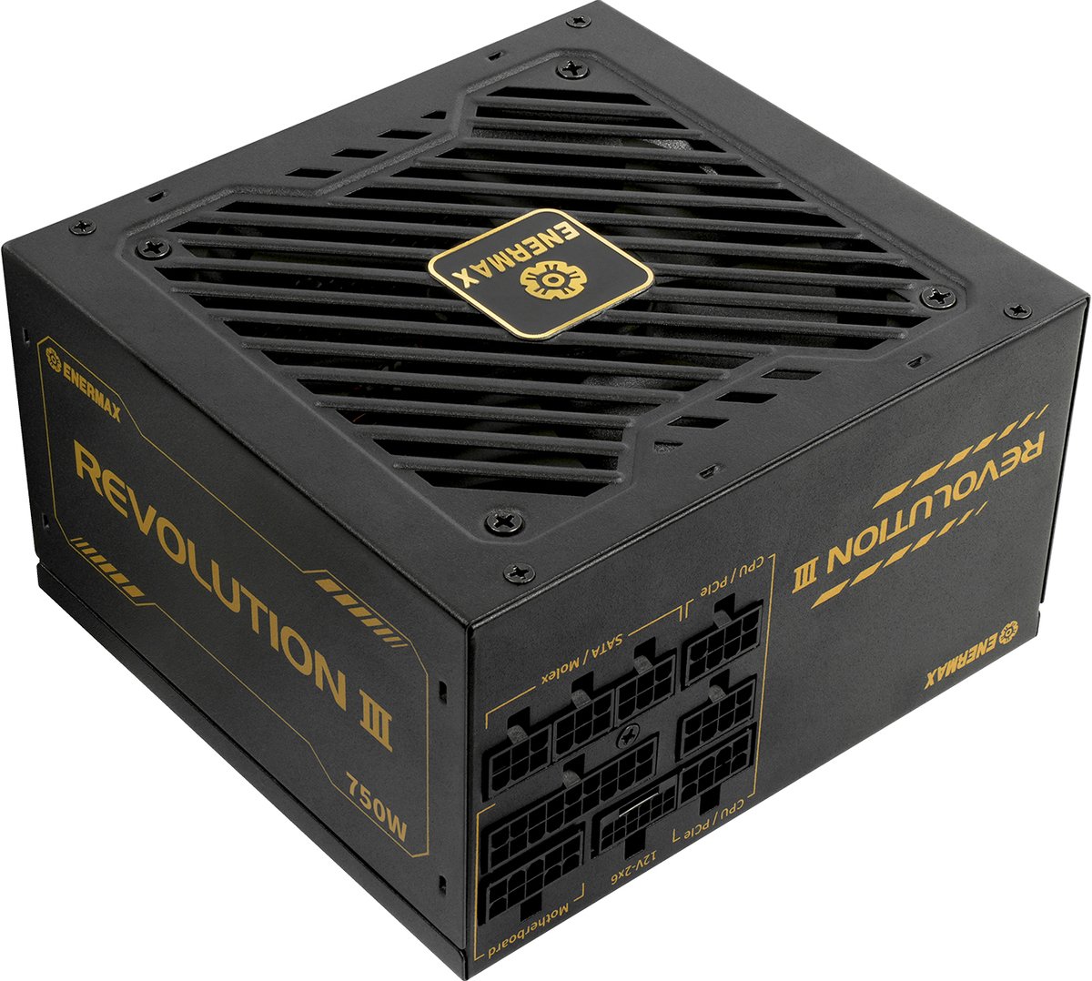 Enermax REVOLUTION III Strømforsyning - 750 Watt - 120 mm - ATX 3.1 - 80 Plus Gold certified