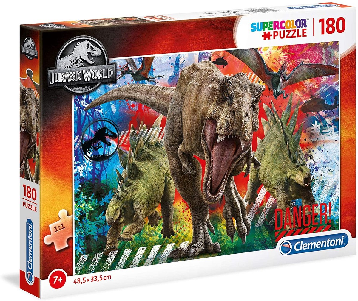 Clementoni Jigsaw Puzzle Super Color Jurassic World 180pcs. 2D Puslespil