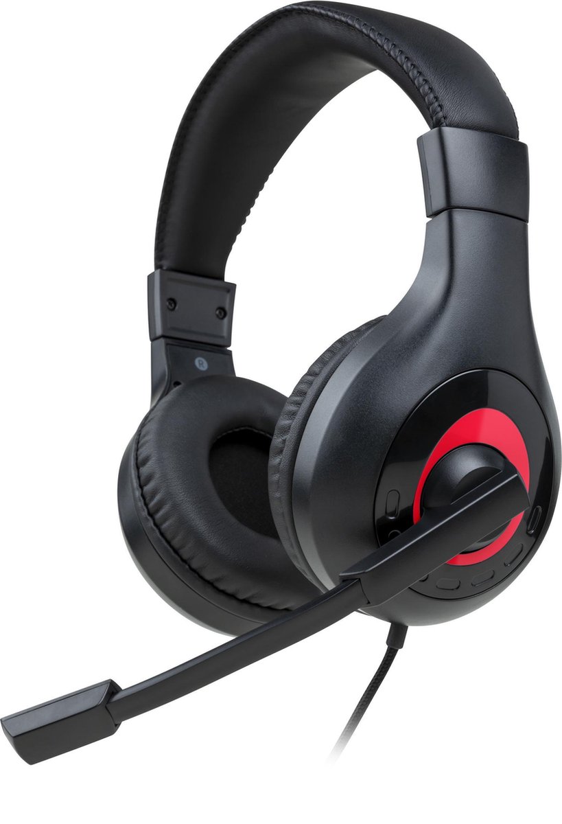 BigBen Interactive Stereo Gaming Headset V1 - Black/Red - Wired Headset - Nintendo Switch