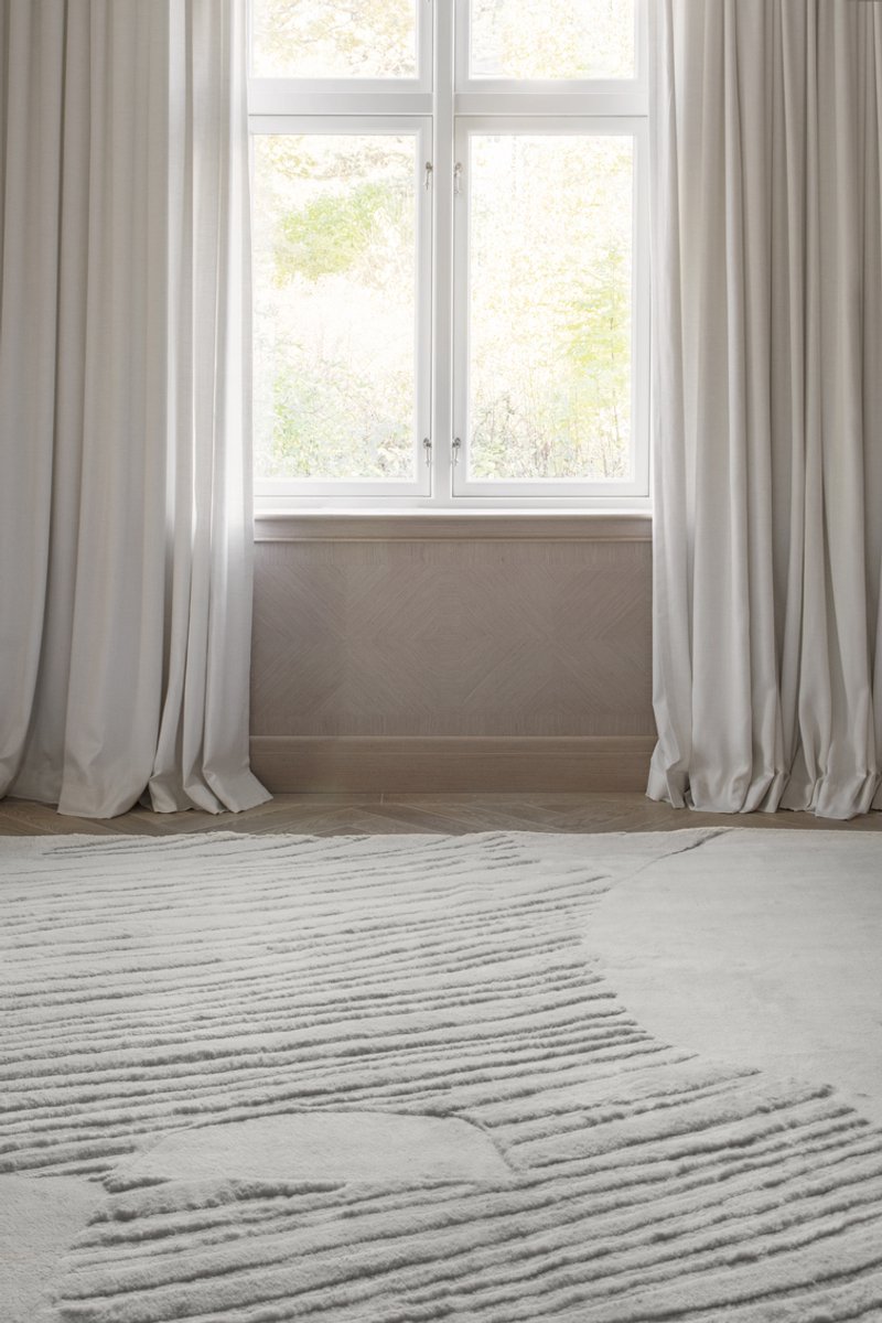 Layered Alfombra de lana Artisan Guild Bone white 250x350 cm