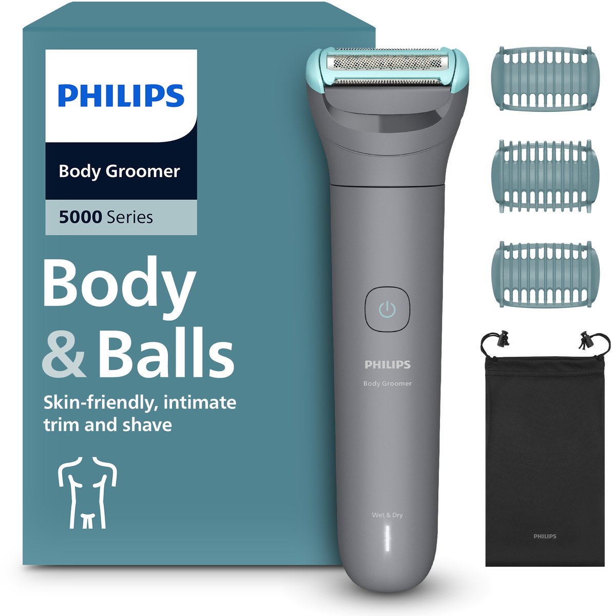 Philips 3000 Series BG3485 - trimmer - mid gray