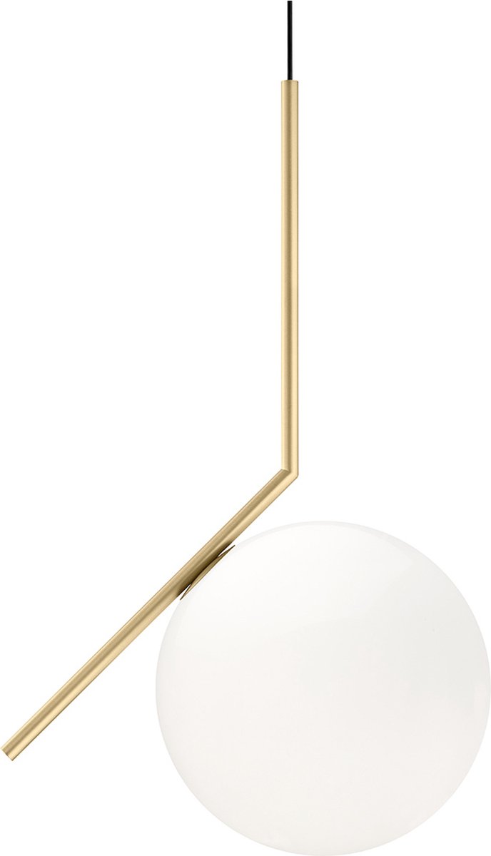 Flos Lampada a sospensione IC lights S2 Ottone spazzolato-opal
