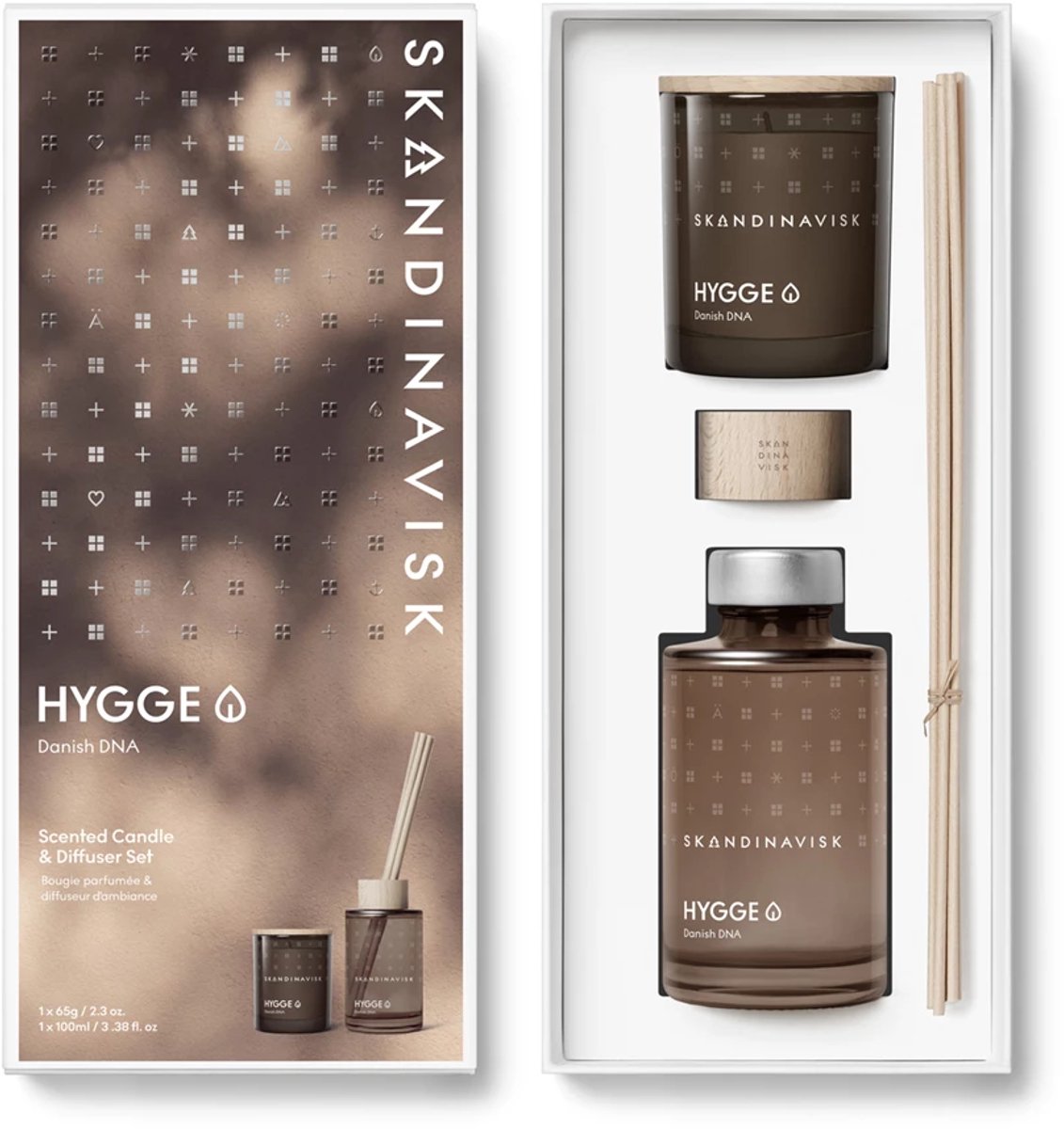 Skandinavisk Bougie parfumée & bâtonnets parfumés HYGGE 65 g + 100 ml
