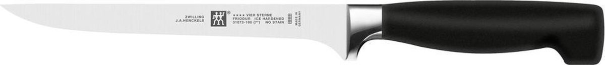 Zwilling Couteau de filetage Zwilling Four Star 18 cm Noir-acier inoxydable