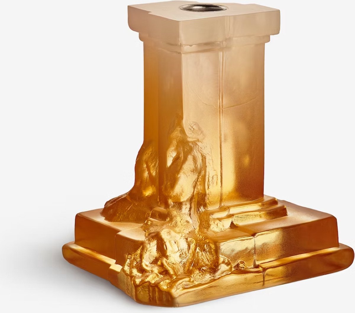 Kosta Boda Candeliere Rocky Baroque 150 mm Nebbia ambrata
