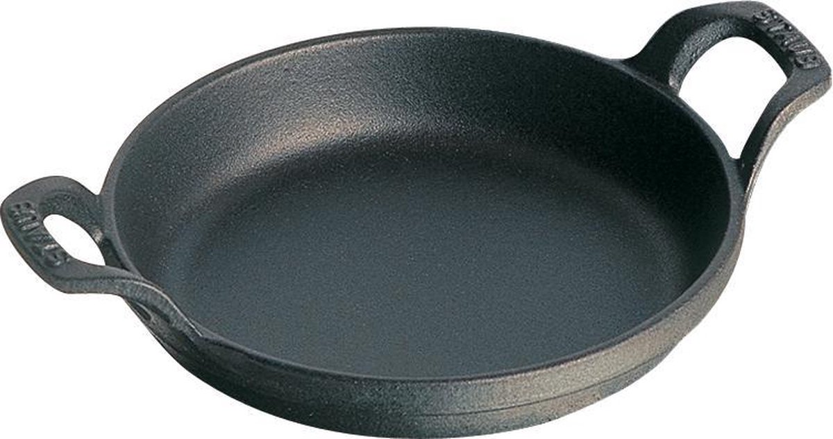 STAUB Plat à gratin rond Staub fonte Ø12 cm Noir