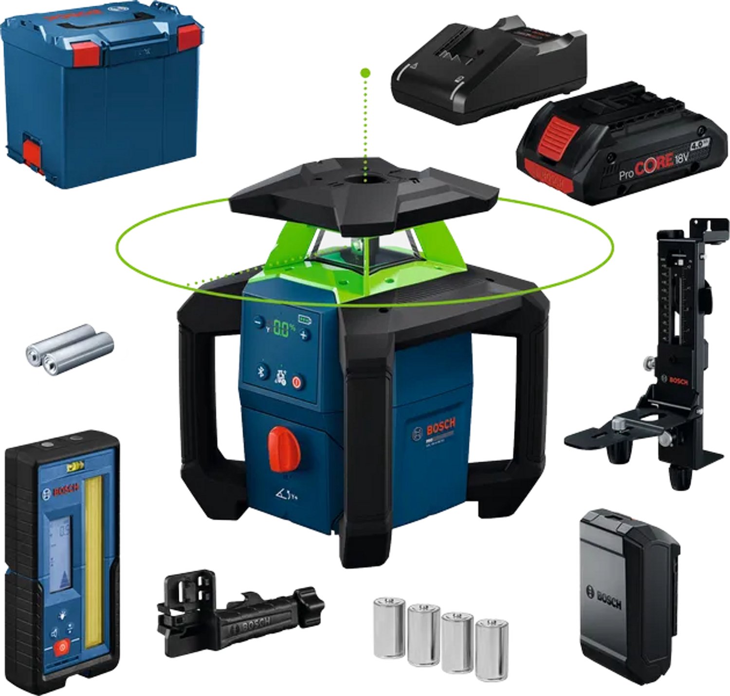 Bosch Professional GRL18V-4-34CVG Laser rotatif Laser vert