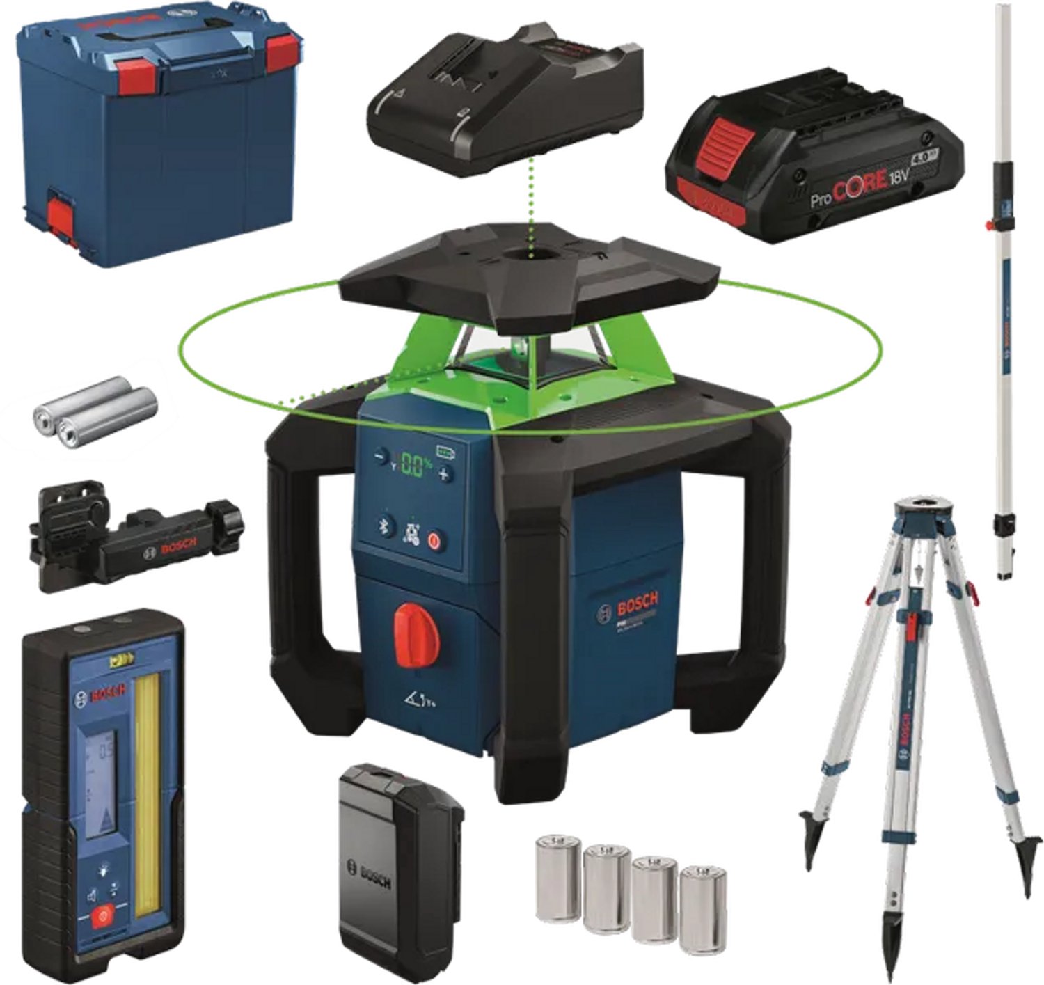 Bosch Professional GRL18V-4-34CVG Laser rotatif Laser vert