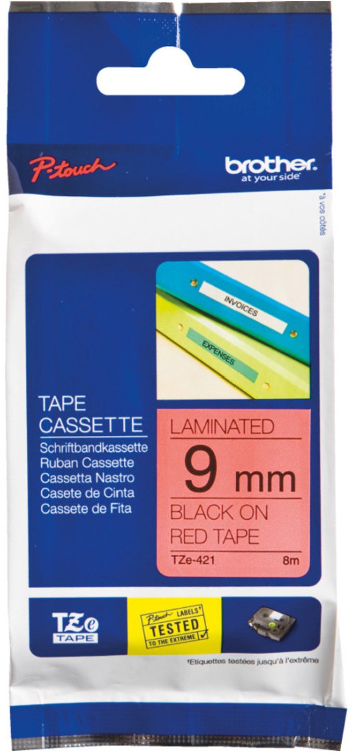 Brother Tape 9mm Tze-421 Svart/r�d