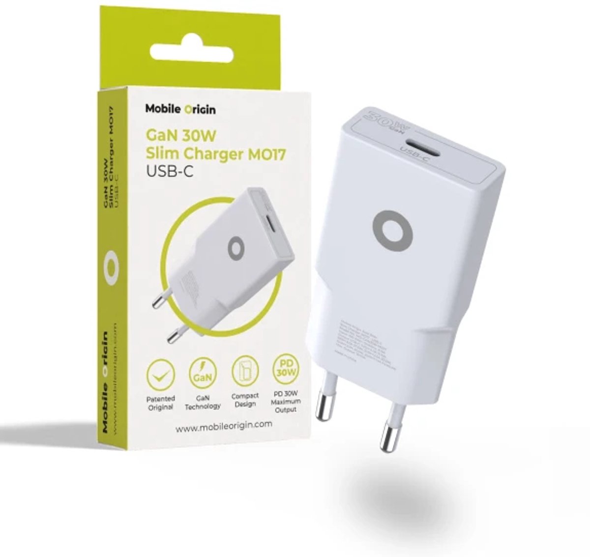 Mobile Origin GaN 30W Slim Charger TÜV - MO17 - USB-C