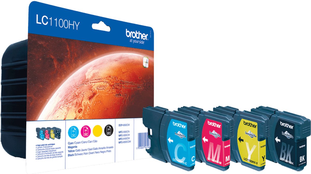 Brother Bläck Multipack High Lc1100hyval (bk,c,m,y)