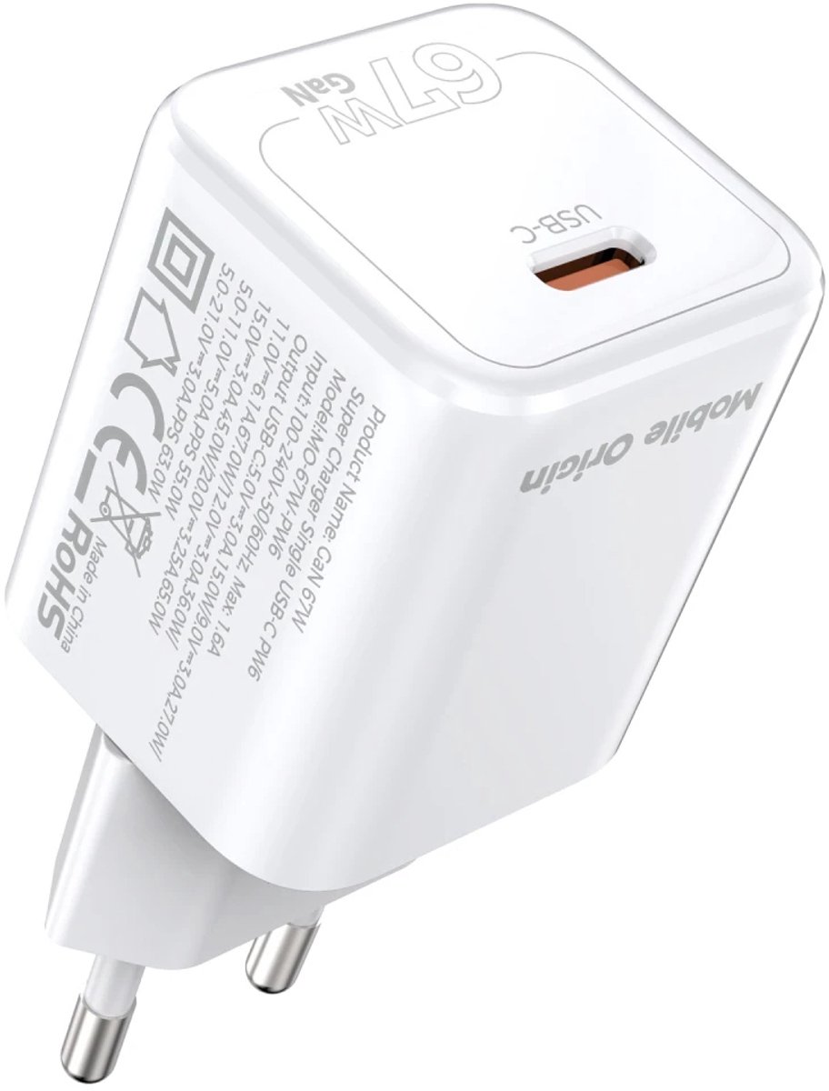Mobile Origin GaN 67W Super Charger Single USB-C PW6