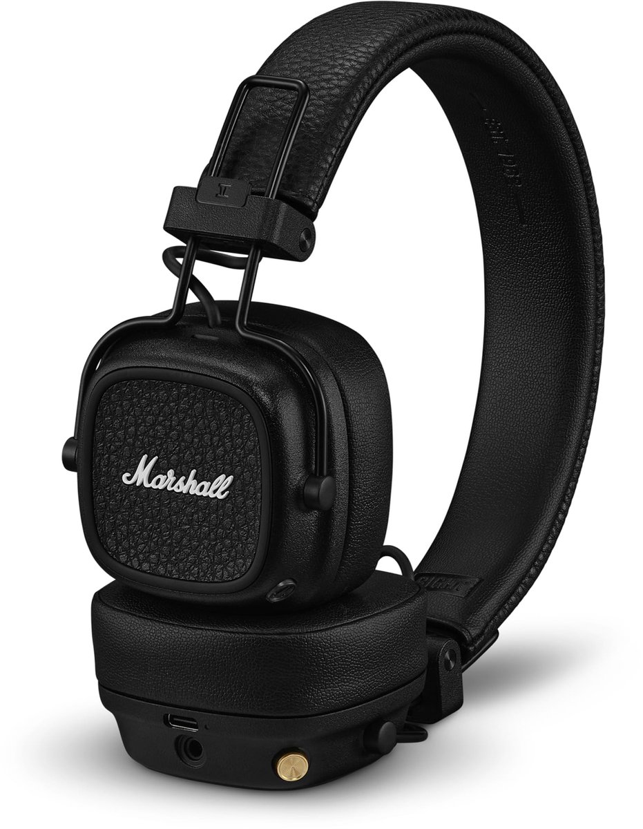 Marshall Major V trådlösa hörlurar, On-Ear (Svart)