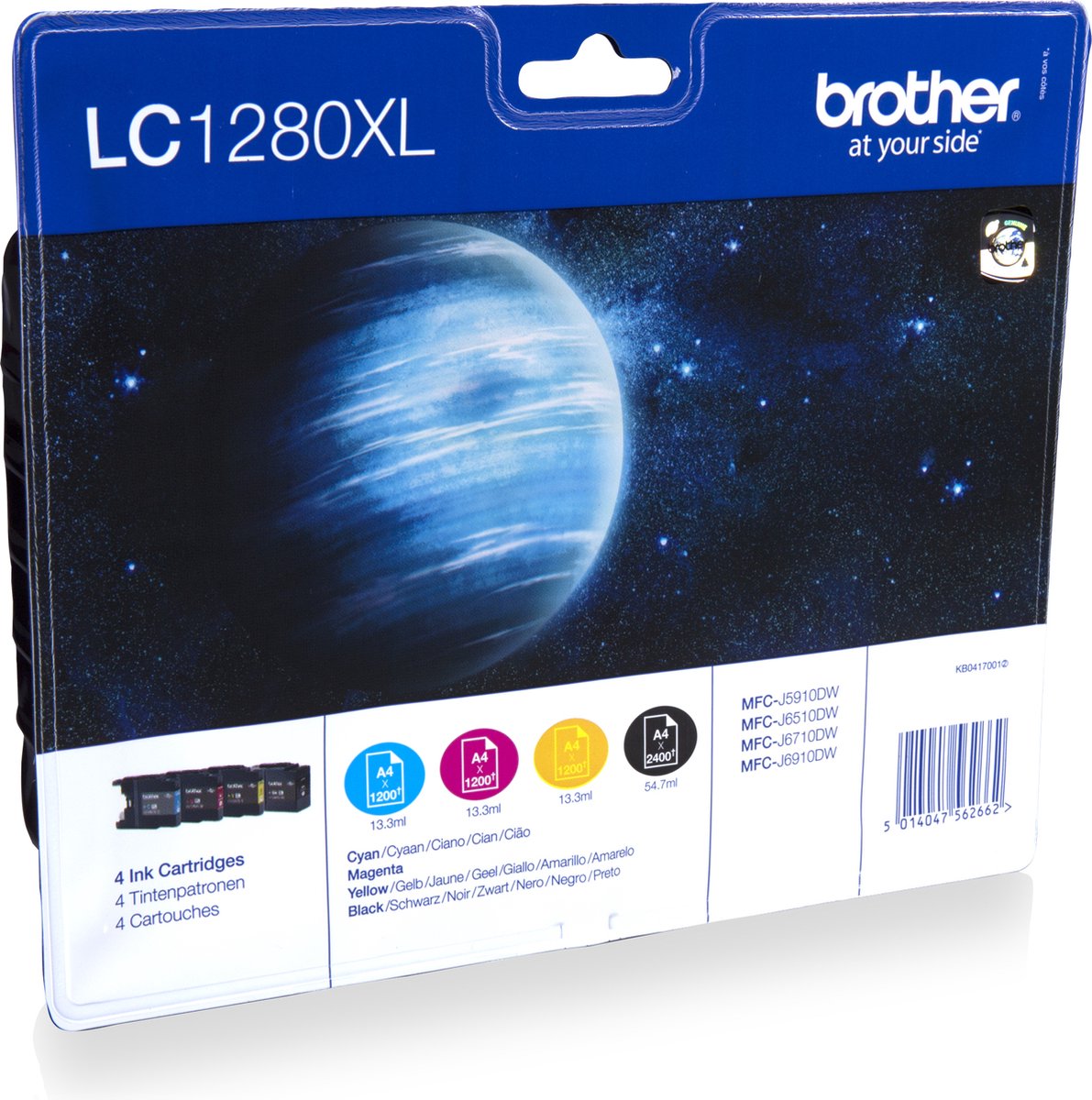 Brother Bläck Kit (b/c/y/m) Lc1280xlvalbpdr - Mfc-j6510dw