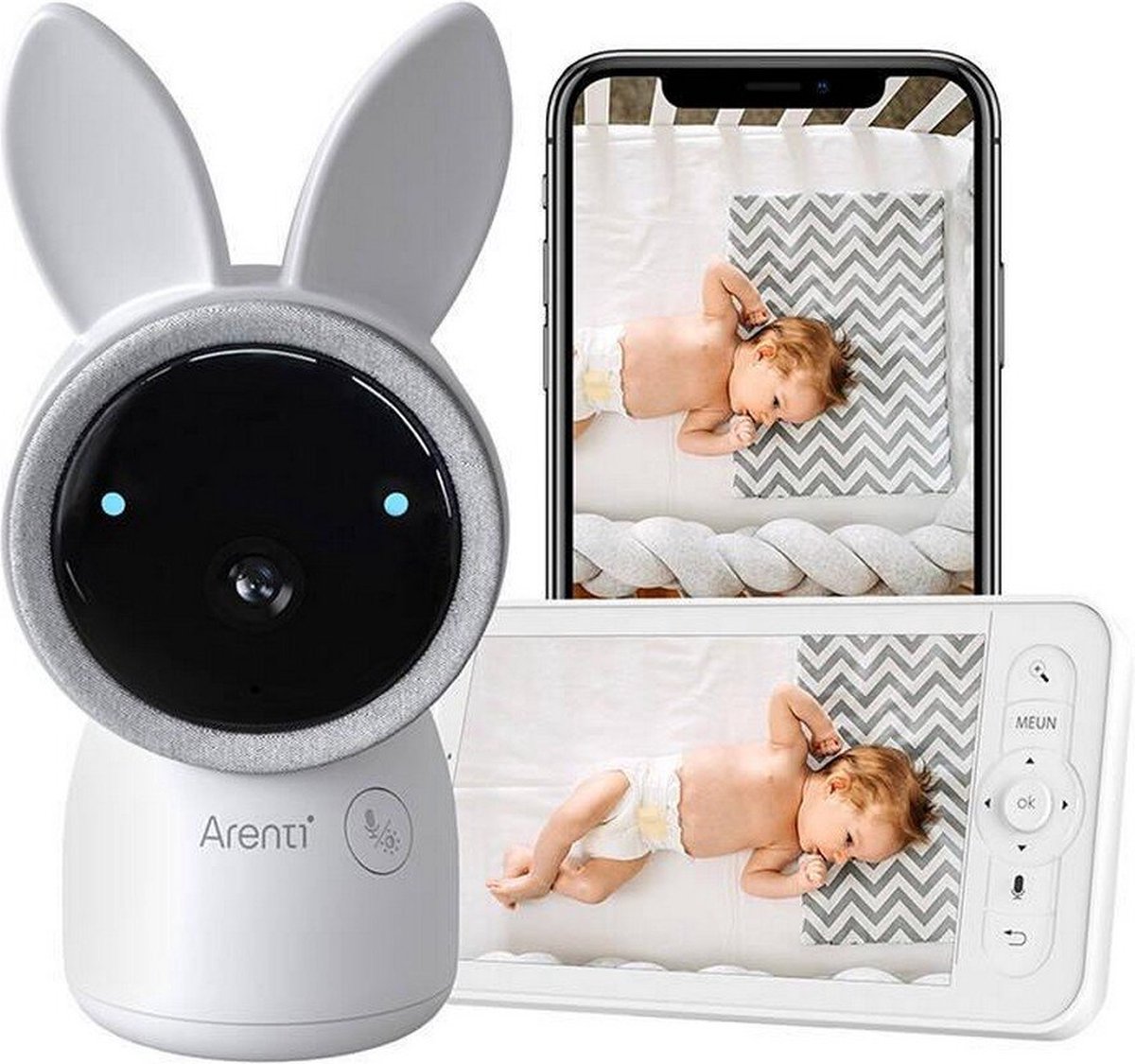 Arenti 4MP Wi-Fi Video Baby Monitor Kit with LCD Screen
