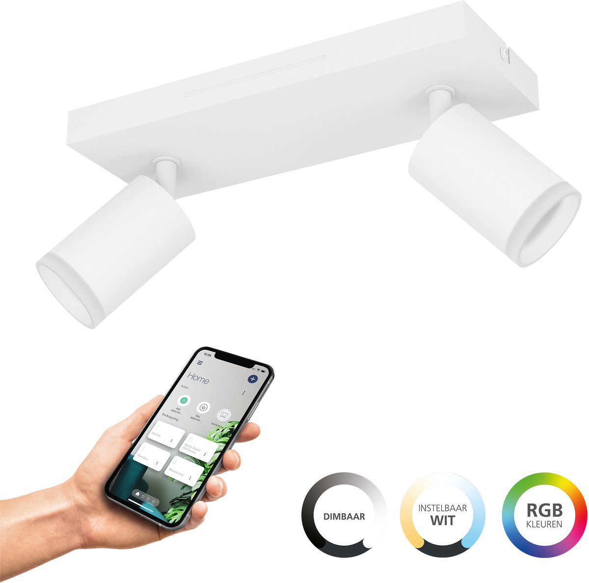 EGLO MELITELLO-Z MATTER spot rail L250 RGB/CCT 2L 1100lm white
