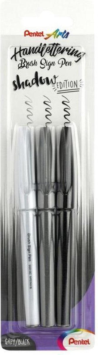 Pentel XSES15/3-ANN2 Brush Sign Pen SHAD
