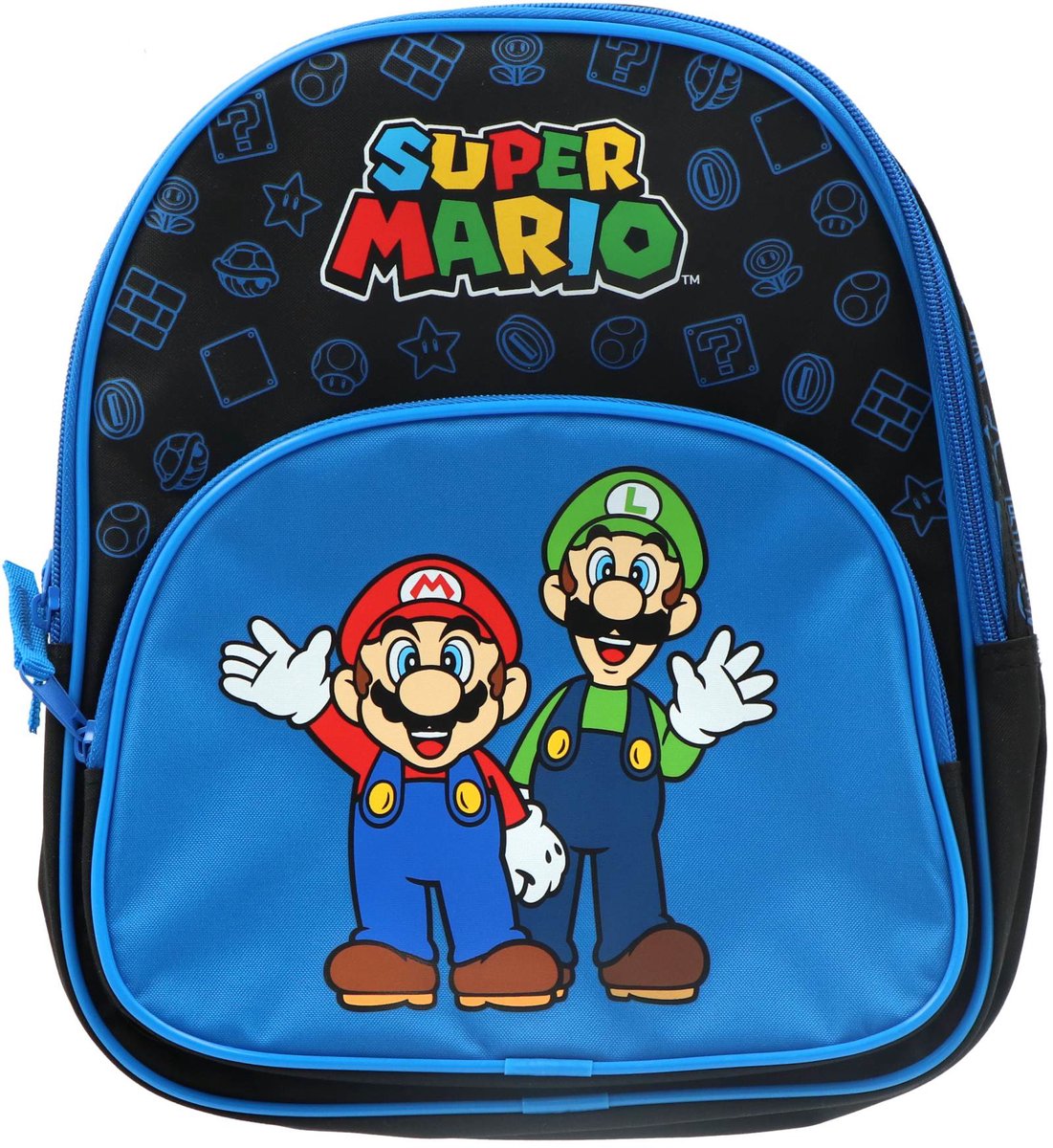 Super Mario Backpack with Front Pocket Blue