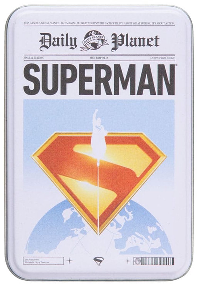 Paladone Superman Playing Cards in a Tin