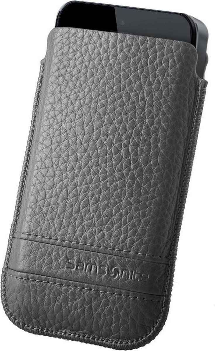 Samsonite Slim Classic Leather - protective sleeve for mobile phone