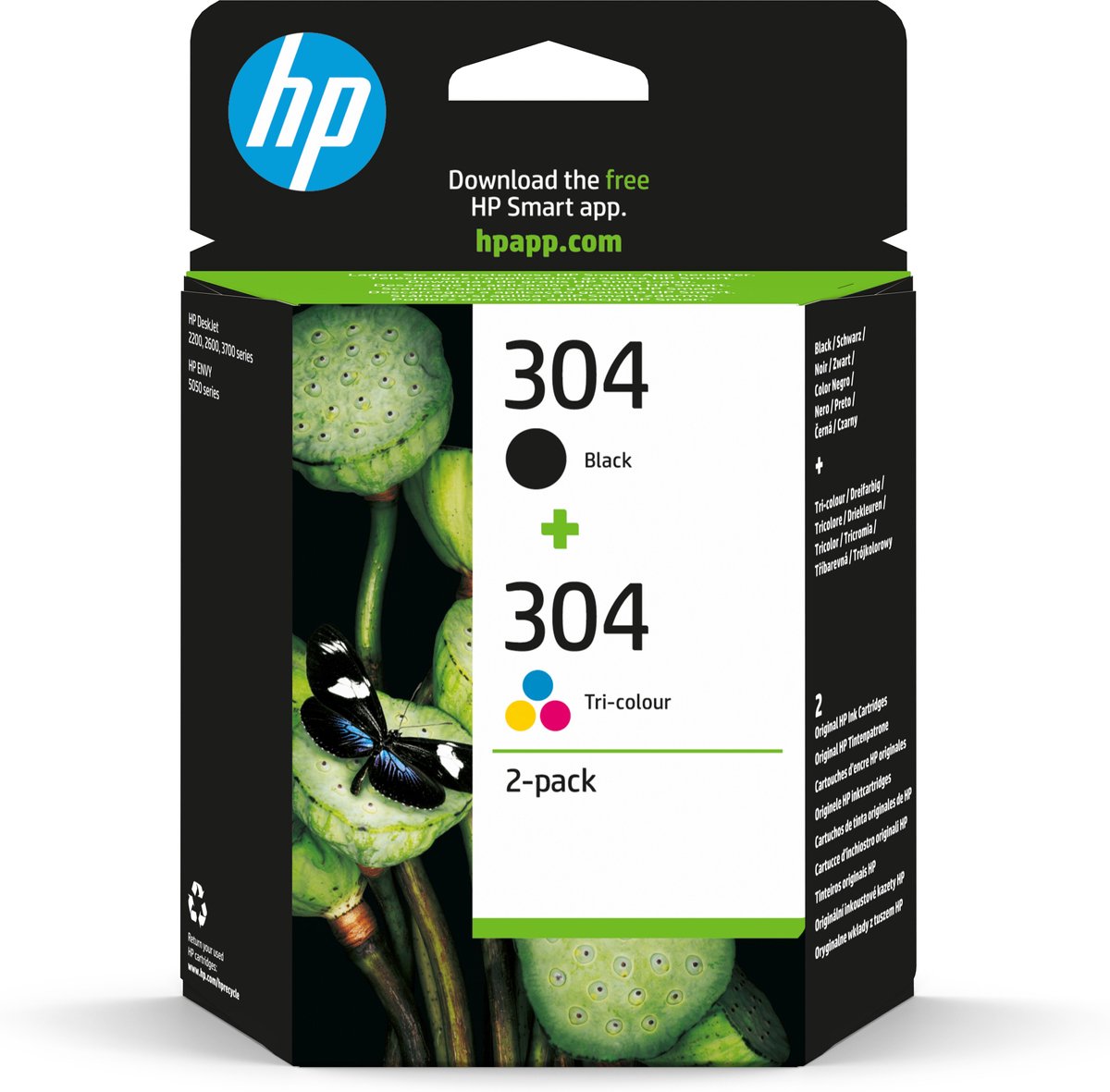 HP 304 / 3JB05AE 2-Pack Black and Color Ink
