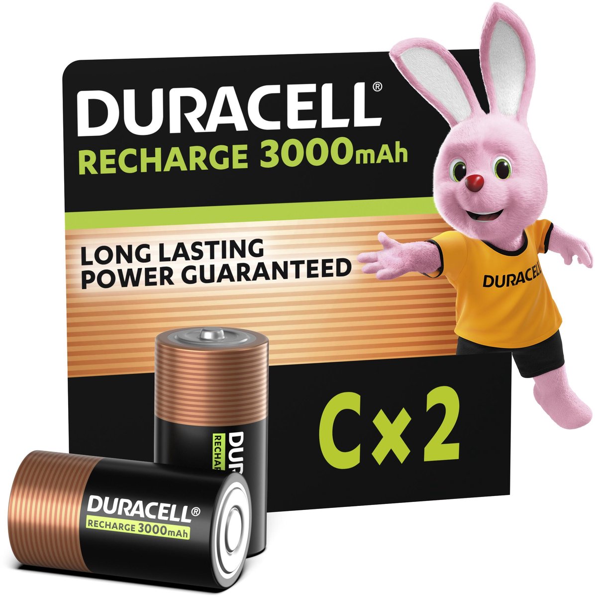 DURACELL Recharge Ultra C 3000mAh Batteries 2-Pack