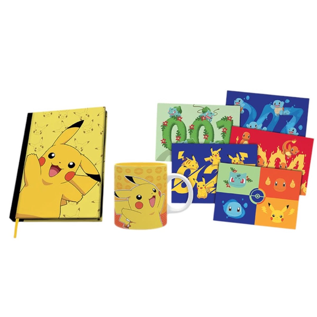 ABYstyle - POKEMON Gift set Pikachu A5 Notebook + Mug + Postcards - Presentuppsättning