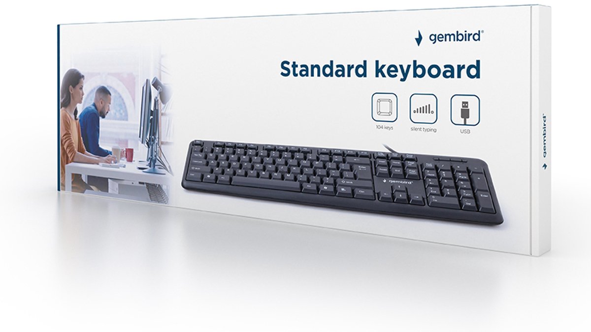 Gembird KB-U-103 - keyboard - Russian - black - Tangentbord - Ryska - Svart