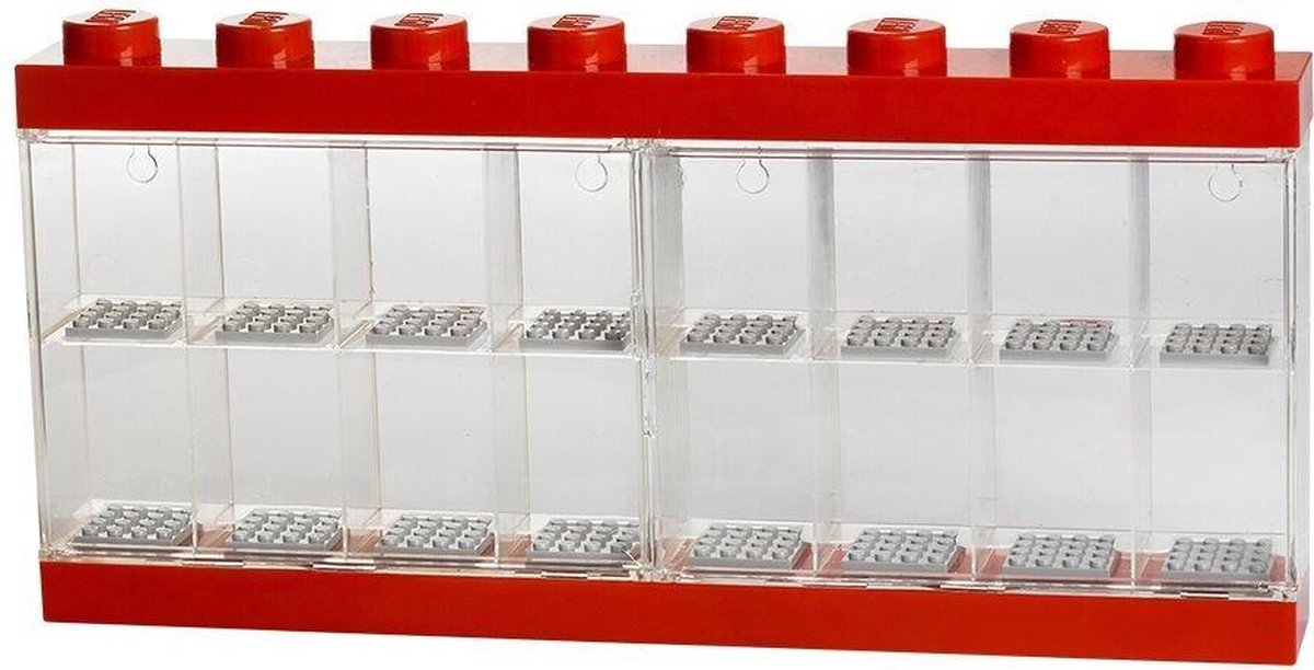 LEGO Minifigurs box förvaring 16, röd