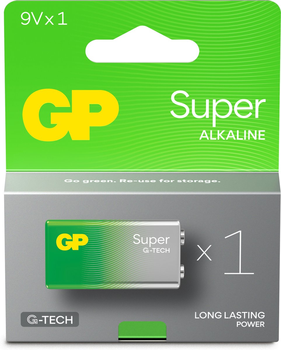 Gp Batteries Super Alkaline Gp1604a Engångsbatteri 9v Alkalisk