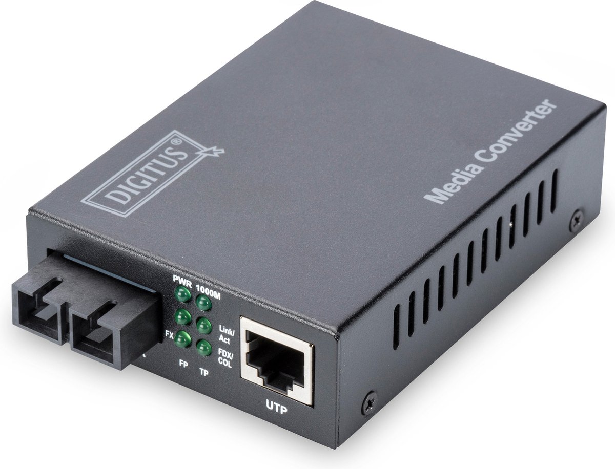 Digitus Dn-82121-1 Mediakonverterare För Nätverk 1000 Mbit/s 1310 Nm Enkelläge Svart