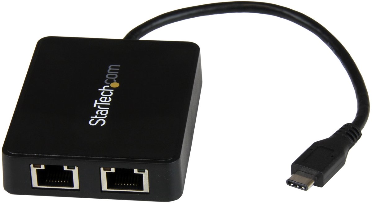 StarTech.com USB-C to Dual Gigabit Ethernet Adapter with USB 3.0 (Type-A) Port USB Type-C Gigabit Network Adapter