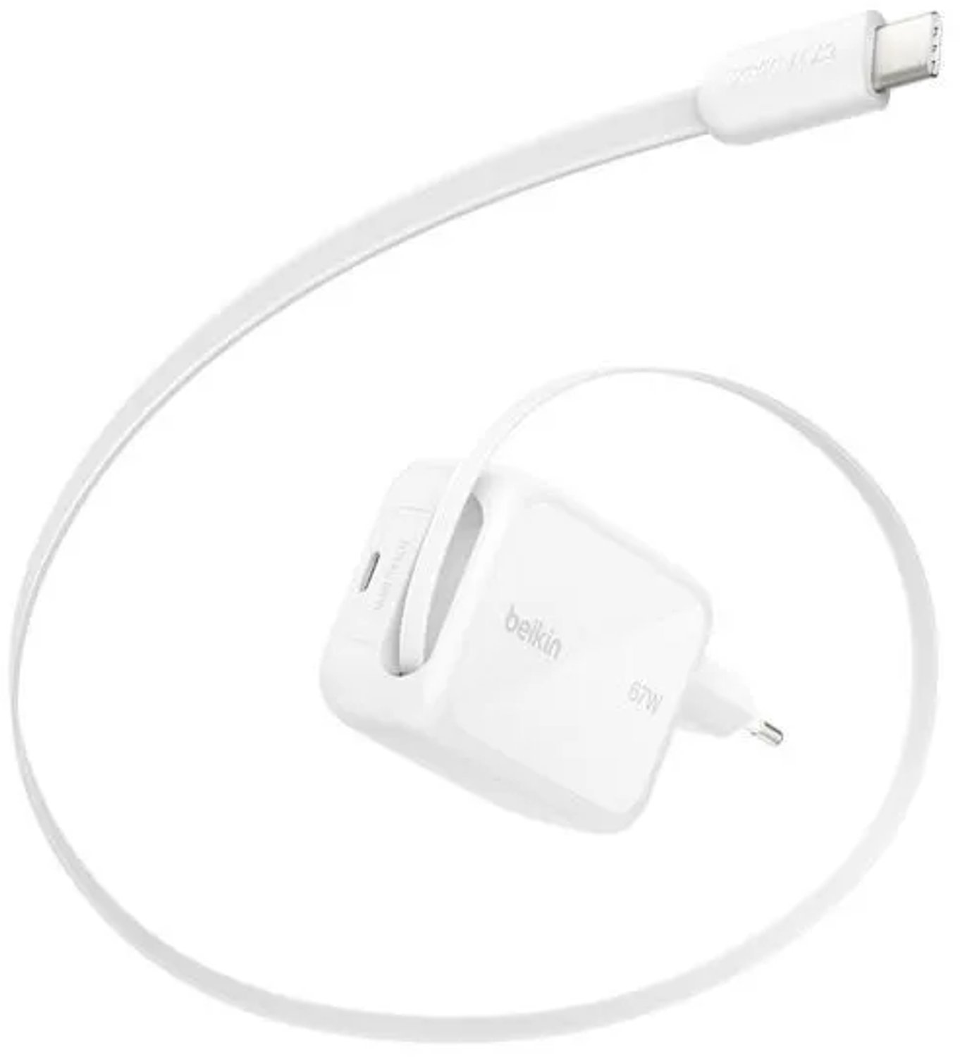 Belkin BoostCharge 67W USB-C with Retractable USB-C Wall Charger - PPS