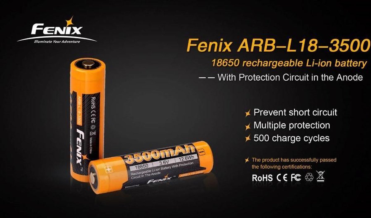 Fenix Battery ARB-L18-3500 (3500mAh 18650 battery)