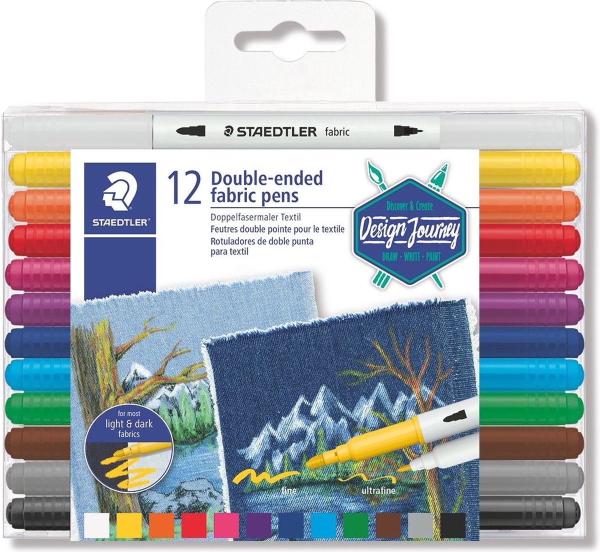 Staedtler Double-ended fabric pens 12 pcs