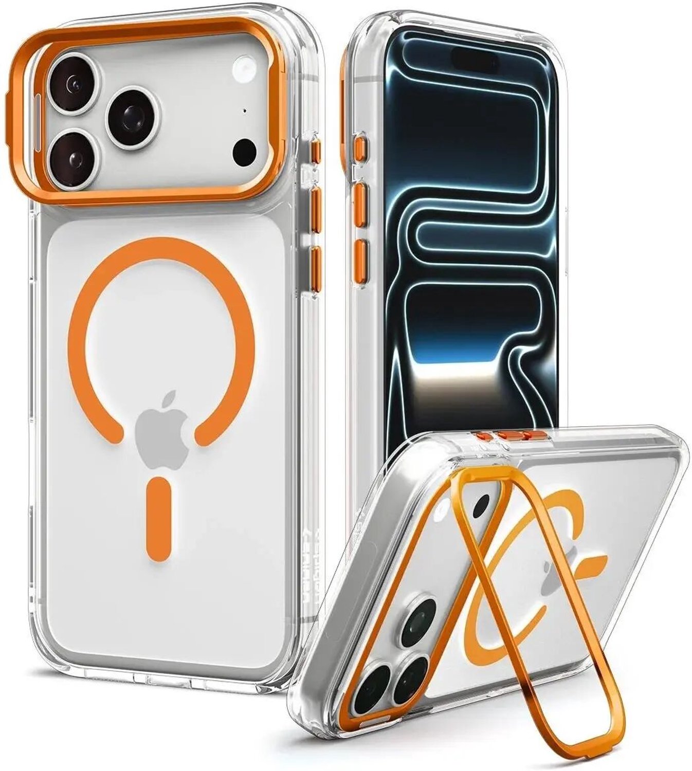 Spigen Ultra Hybrid Optik S MagSafe - clear orange - iPhone 18 Pro Max/17 Pro Max