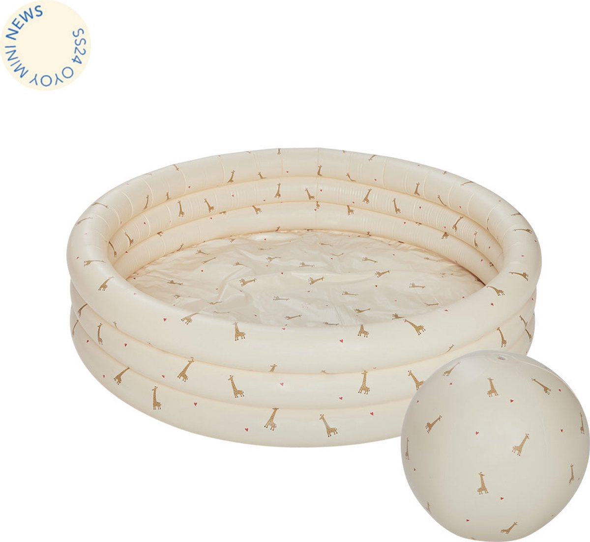 OYOY MINI Liten giraff-simbassäng och strandboll