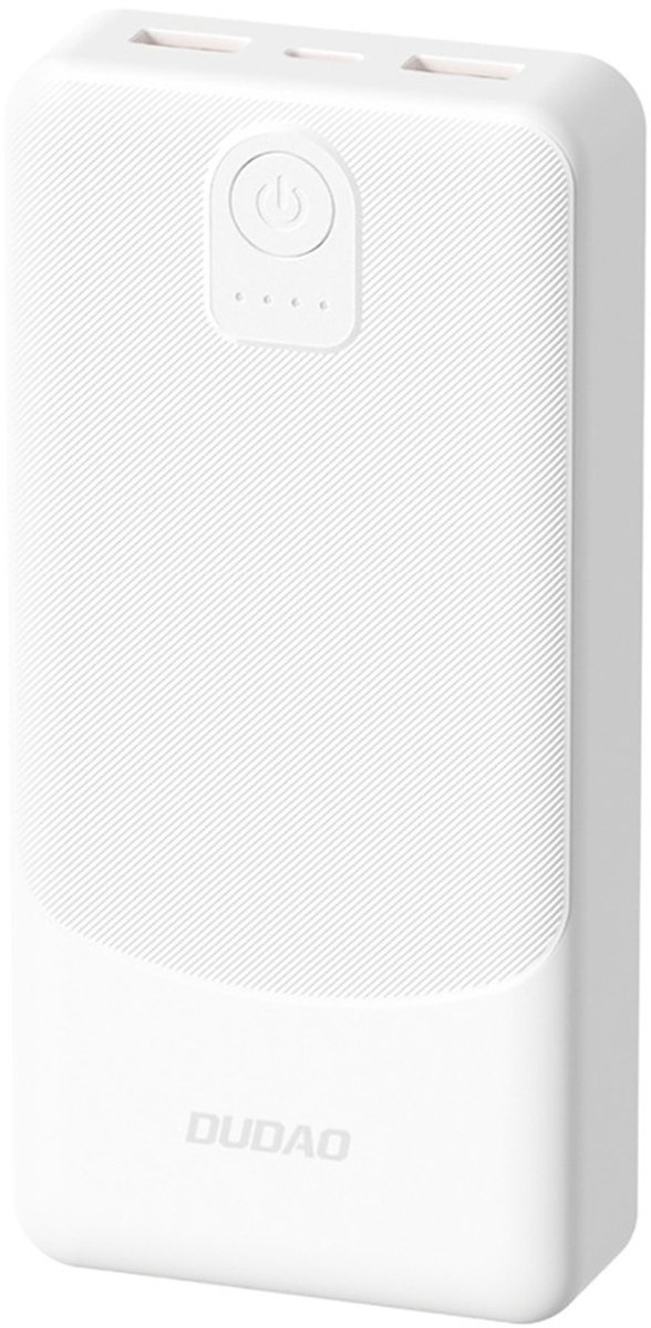 Dudao K10Pro Power Bank 2.4A 20000mAh 2 x USB-A - White - 20000 mAh