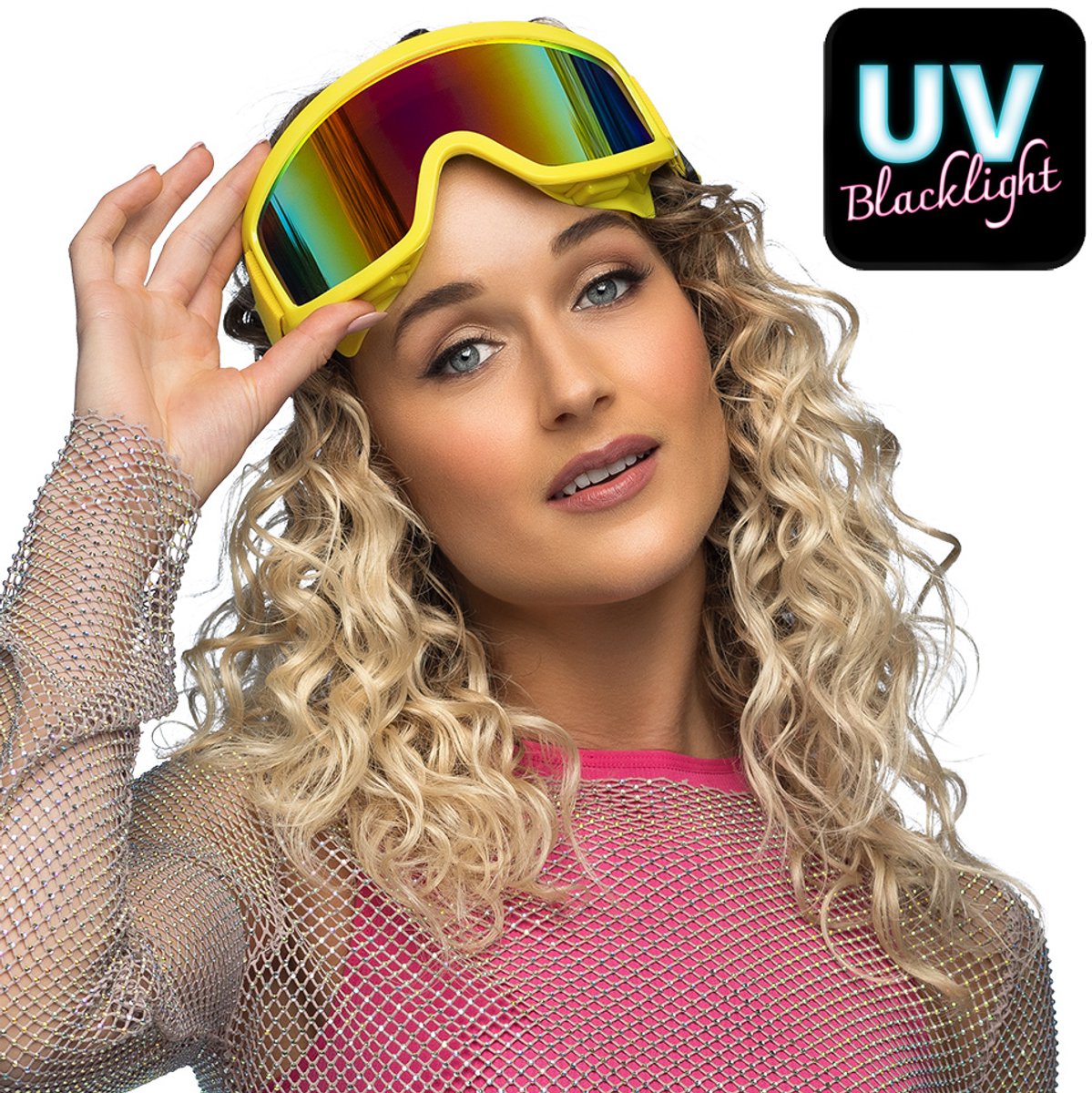 Boland Party Ski Goggles Neon Yellow