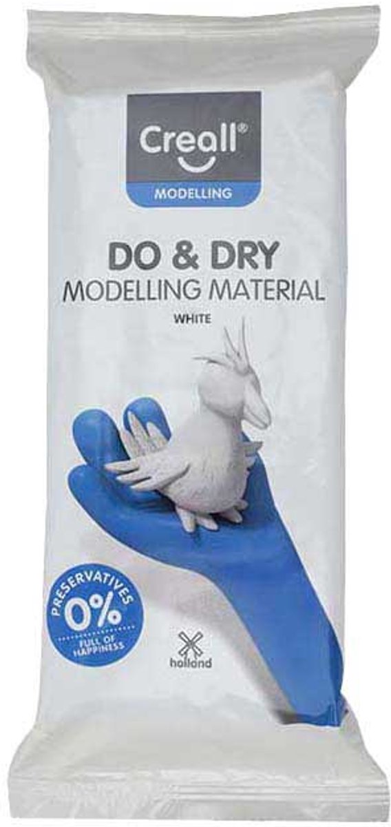 Creall Do&Dry Modeling Clay Preservation Free White 1000gr.