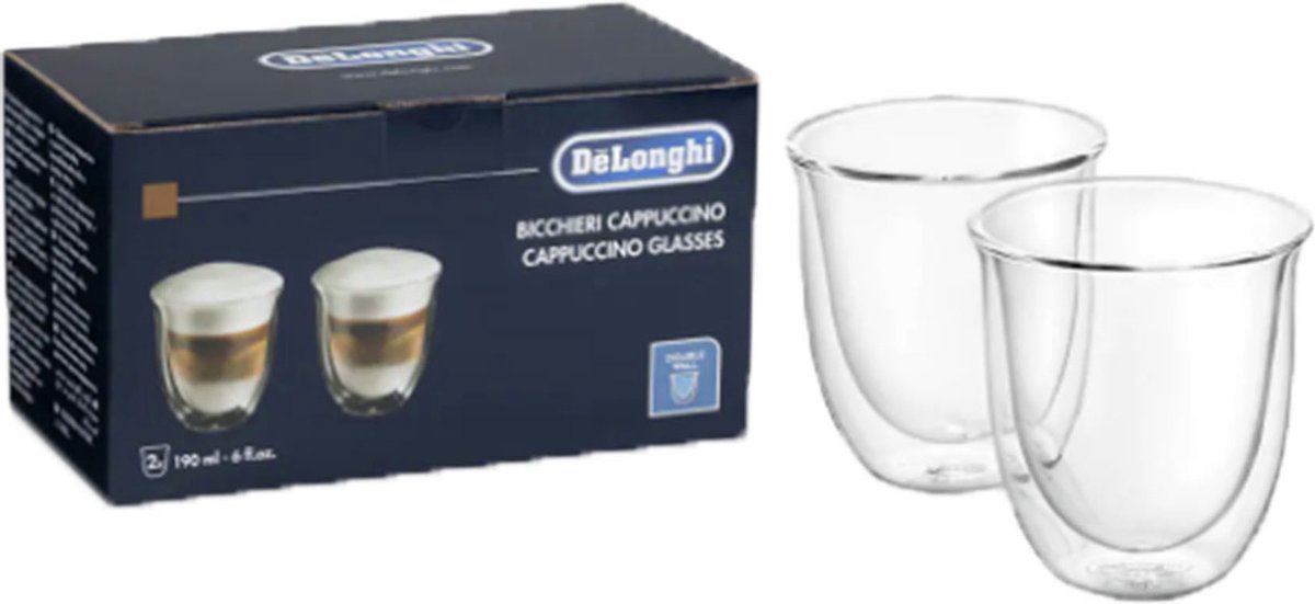 DeLonghi Cappuccino Glasses 2 x 270 ml