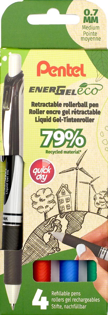Pentel BL77E-4 EnerGel eco Roller