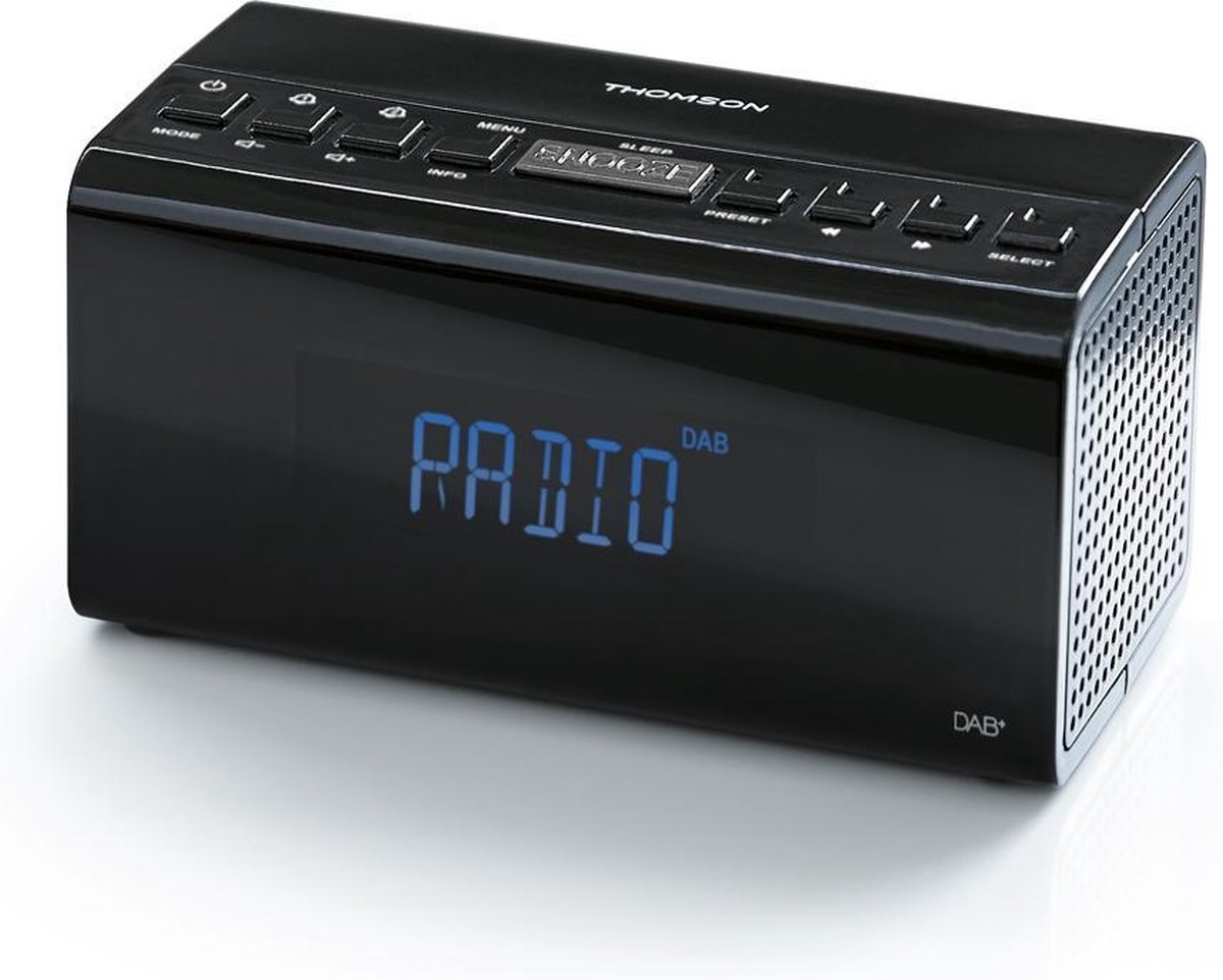 Thomson Radio Clock with Dab+ (Black) - DAB/DAB+/FM - Svart